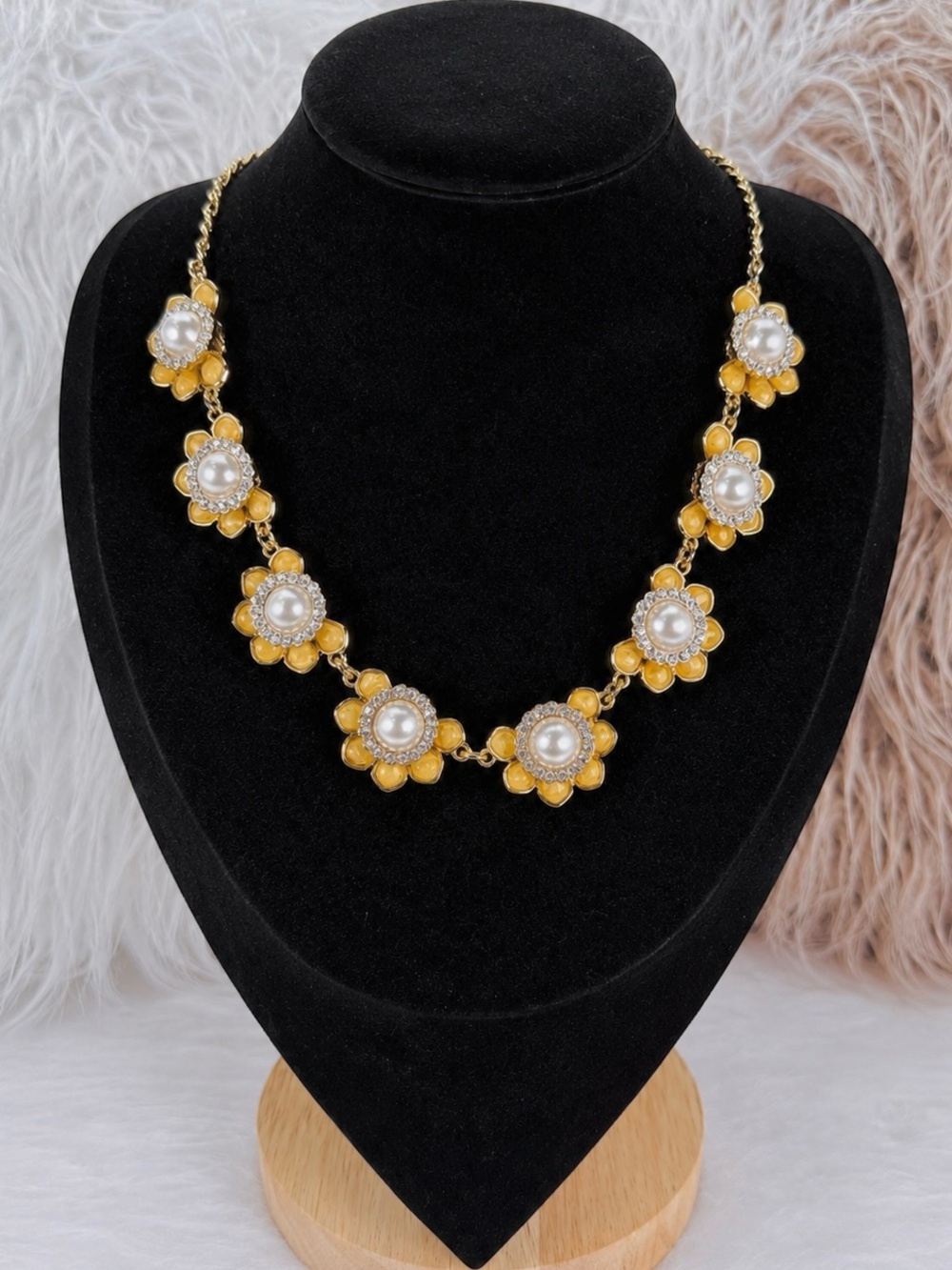 Kate Spade Goldtone faux pear Bling Floral Necklace